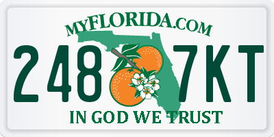 FL license plate 2487KT