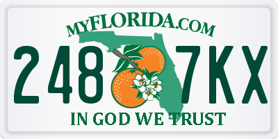 FL license plate 2487KX