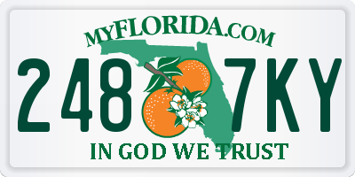 FL license plate 2487KY