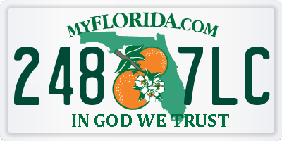 FL license plate 2487LC