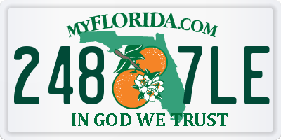 FL license plate 2487LE