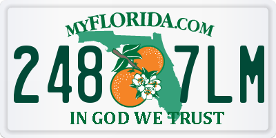 FL license plate 2487LM