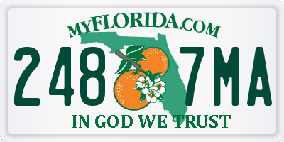 FL license plate 2487MA