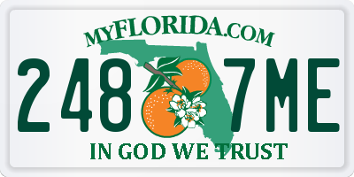 FL license plate 2487ME