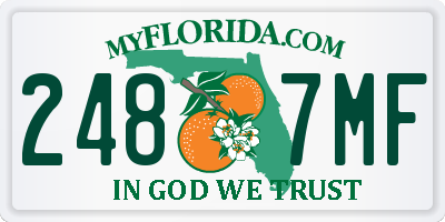 FL license plate 2487MF