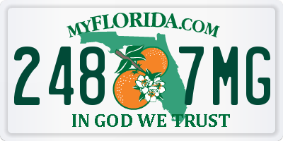FL license plate 2487MG