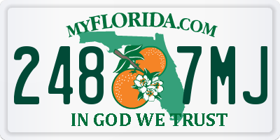 FL license plate 2487MJ