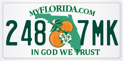 FL license plate 2487MK