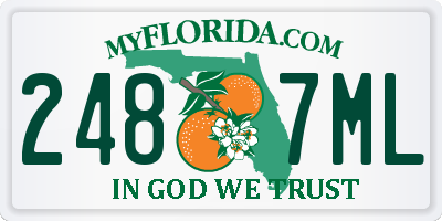 FL license plate 2487ML