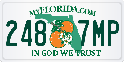 FL license plate 2487MP