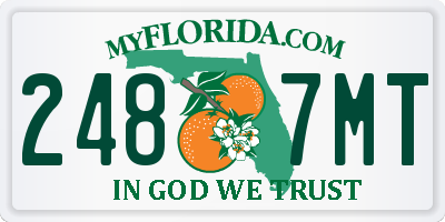 FL license plate 2487MT