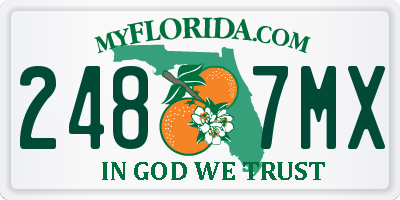 FL license plate 2487MX
