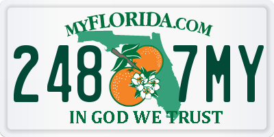 FL license plate 2487MY