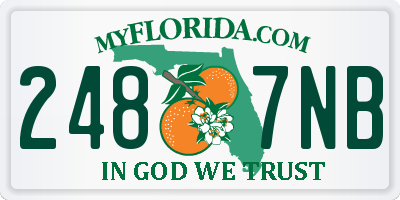 FL license plate 2487NB