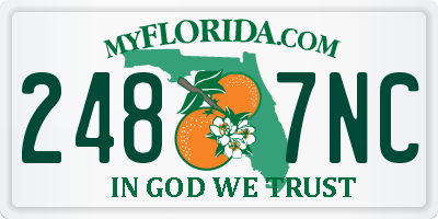 FL license plate 2487NC