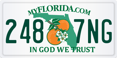 FL license plate 2487NG