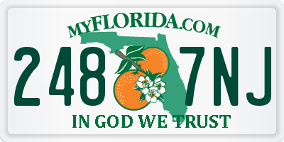 FL license plate 2487NJ