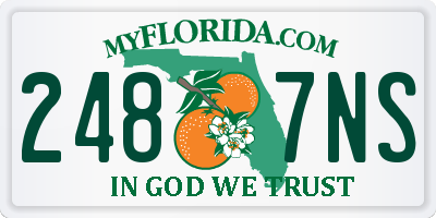 FL license plate 2487NS