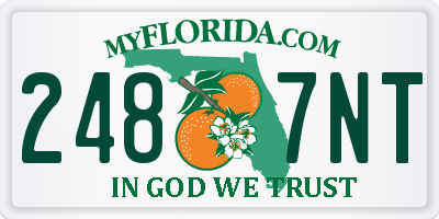 FL license plate 2487NT