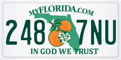 FL license plate 2487NU