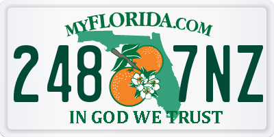 FL license plate 2487NZ