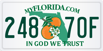 FL license plate 2487OF