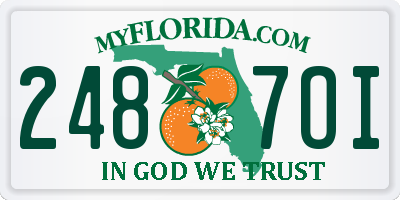 FL license plate 2487OI