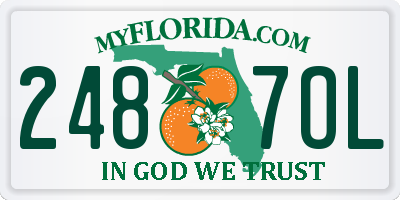 FL license plate 2487OL