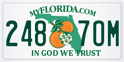 FL license plate 2487OM