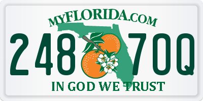 FL license plate 2487OQ