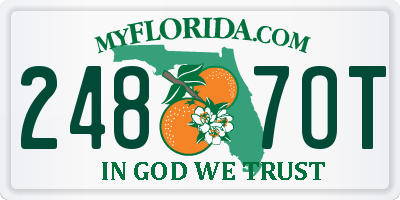 FL license plate 2487OT