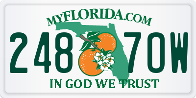 FL license plate 2487OW