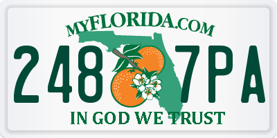 FL license plate 2487PA