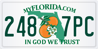 FL license plate 2487PC