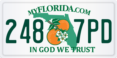 FL license plate 2487PD