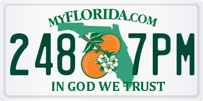 FL license plate 2487PM