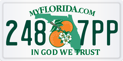 FL license plate 2487PP