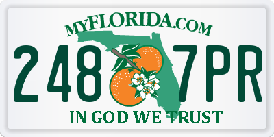 FL license plate 2487PR