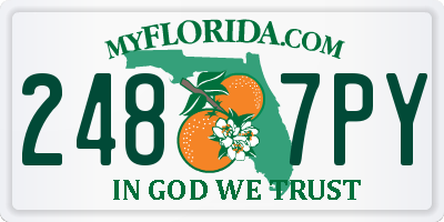 FL license plate 2487PY