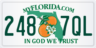 FL license plate 2487QL