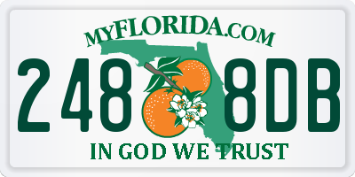 FL license plate 2488DB