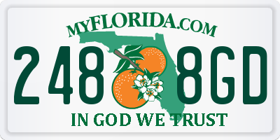 FL license plate 2488GD