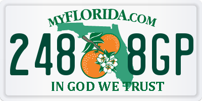 FL license plate 2488GP
