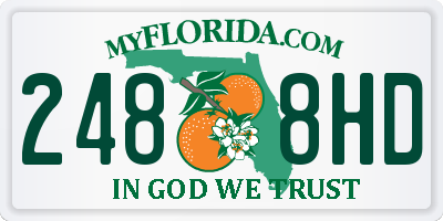FL license plate 2488HD