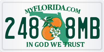 FL license plate 2488MB