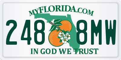 FL license plate 2488MW