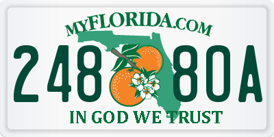 FL license plate 2488OA