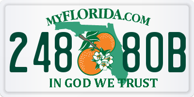 FL license plate 2488OB