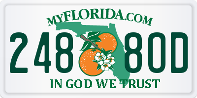 FL license plate 2488OD