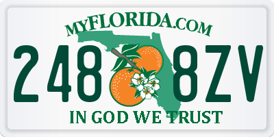 FL license plate 2488ZV